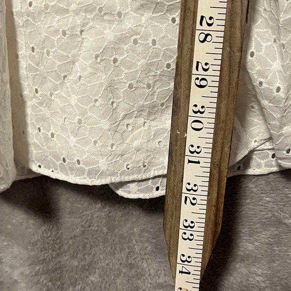 Express Women Dress 0 White Tank Floral Mini Eyelet Embroidered MSRP $88 NWT - Picture 10 of 11